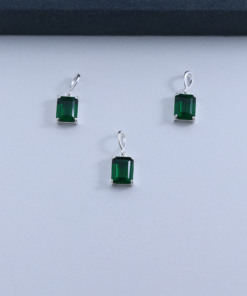 F4-38 Pingente Quadrado Esmeralda  1,5g Lote 19