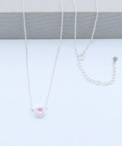 C1-100 Colar Redondo Cravejado Ponto de Luz Importado Peso Aproximado 1,8g Lote 17